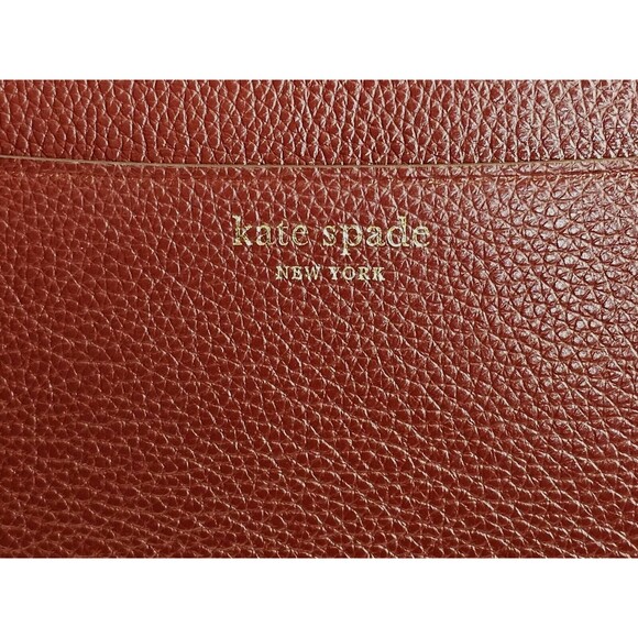 Kate Spade Wine Colored Front Slip Pocket Zippered Closure Wristlet Purse NWOT - Picture 2 of 8